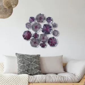 Image of Metal Art Hypnosis Multicolor Decorative Metal Wall Accessory