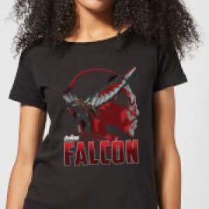 Image of Avengers Falcon Womens T-Shirt - Black