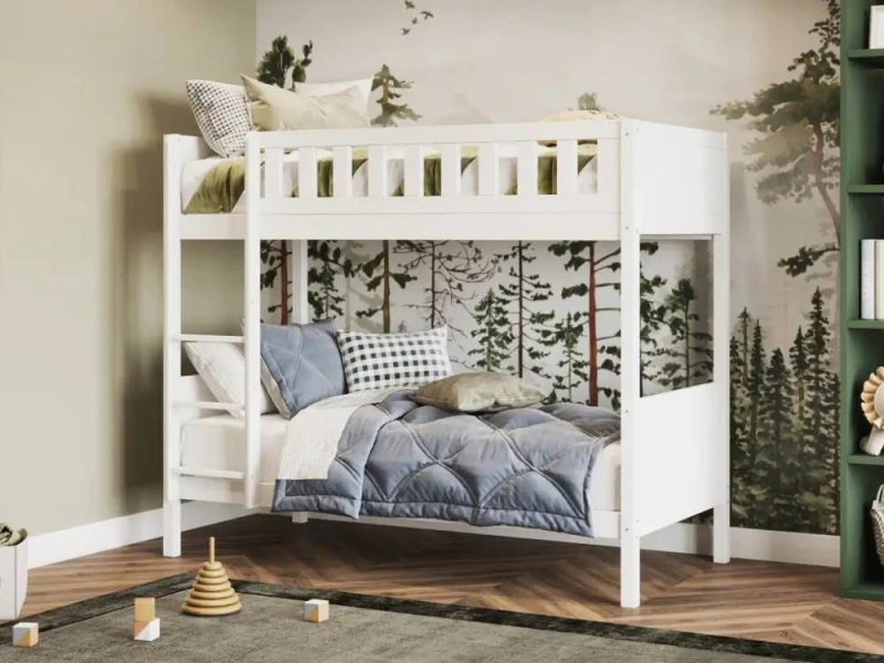Image of Flair Bea Shorty Bunk Bed in White Size: Junior White Unisex Junior