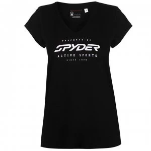 Image of Spyder Allure Graphic T Shirt Ladies - Black/White