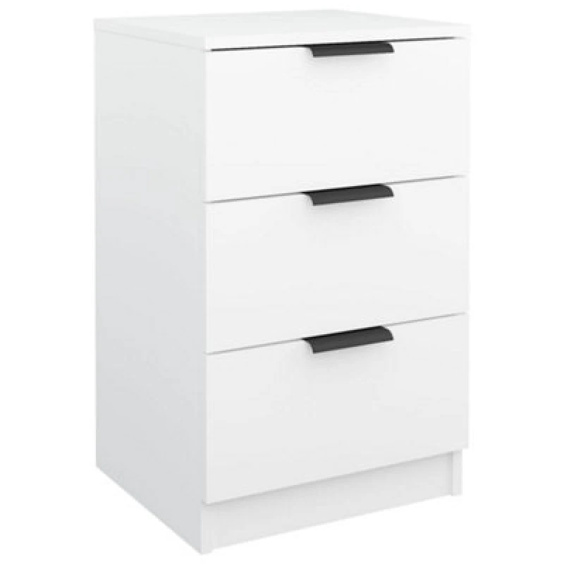 Image of Vidaxl Bedside Cabinet White 40X36X65 Cm, White 811268