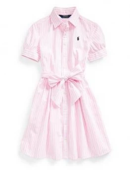 Image of Ralph Lauren Girls Classic Stripe Shirt Dress