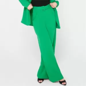 Image of I Saw It First Belted Wide Leg Trousers - Green