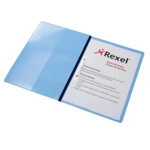 Image of Rexel Nyrex A4 80 Boardroom File Blue Pack of 5 Files 100 Sheets
