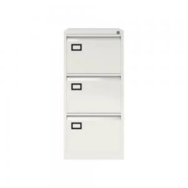 Image of Bisley Volume Filer - 3 Drawer Foolscap Filing Cabinet in Chalk BSLYAOC3ab9