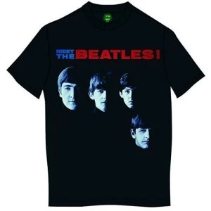 Image of The Beatles - Meet The Beatles Unisex Medium T-Shirt - Black