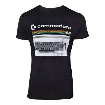 Image of Commodore 64 - Classic Keyboard Mens Small T-Shirt - Black