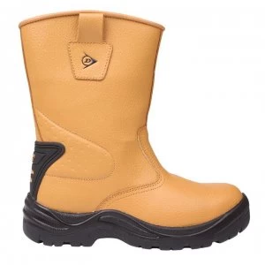 Image of Dunlop Safety Rigger Mens Steel Toe Cap Safety Boots - Honey