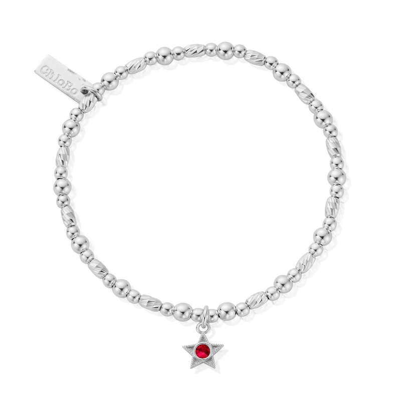 Image of ChloBo SBBCB3480 January Birthstone Bracelet - 925 Sterling Jewellery