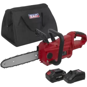 Image of Sealey CP20VCHS 20v Cordless Chainsaw 250mm 1 x 4ah Li-ion Charger Bag