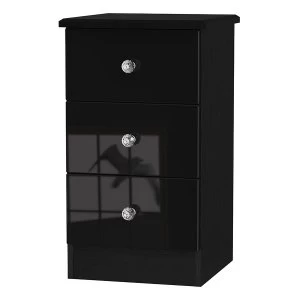 Image of Robert Dyas Tedesca Ready Assembled 3-Drawer Bedside Table