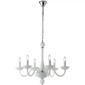 Image of Fan Europe ALFIERE 6 Light Chandeliers White 74x59cm