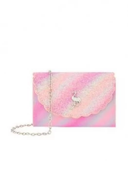 Image of Monsoon Girls Candy Stripe Scallop Bag - Multi