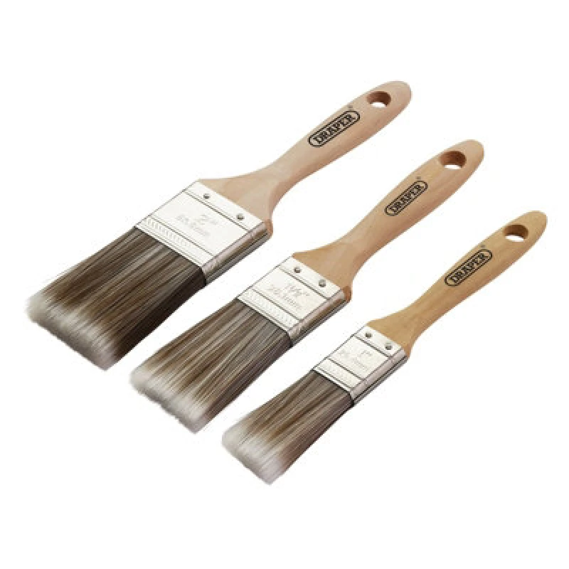 Image of Draper Draper - 3PC Paint brush set - w-handle Wood Handle Paint Brush Set (3 Piece) 20439