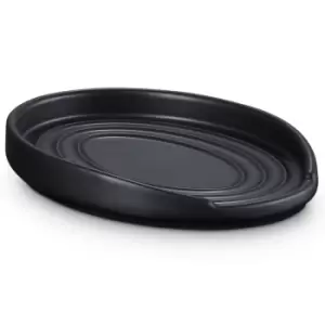 Image of Le Creuset Stoneware Oval Spoon Rest Satin Black