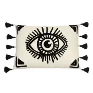Image of Ashram Eye Cushion Monochrome, Monochrome / 35 x 50cm / Polyester Filled