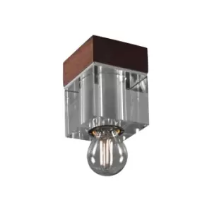 Image of Riviera Semi Flush Light Mahagoni
