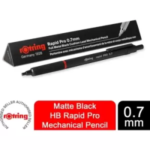 Image of Rotring Mechanical Pencil Rapid PRO Matte Black barrel HB 0.7 mm