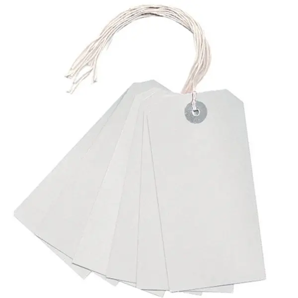 Image of Unbranded White Strung Tag (Pack of 1000) KF01623 5MSCL-WHT