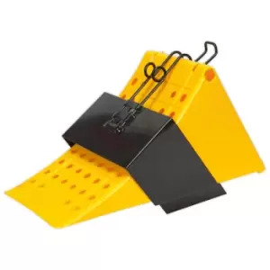 Image of Sealey CV127 Wheel Chock with Bracket - Commercial