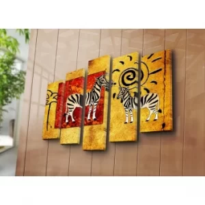 Image of 5PATK-239 Multicolor Decorative Canvas Painting (5 Pieces)