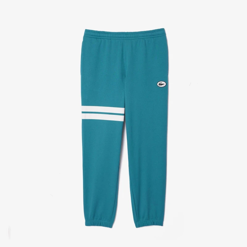 Image of Lacoste Mens Logo Closed Hem Fleece Joggers Hydro male XS