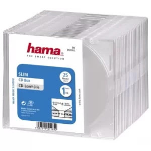 Image of Hama Slim CD Jewel Case, pack of 25, transparent