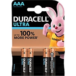 Image of Duracell Ultra M3 Batteries AAA - Pack of 4