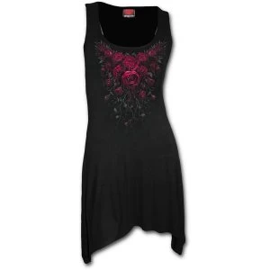Image of Blood Rose Womens Large Goth Bottom Camisole Dress - Black