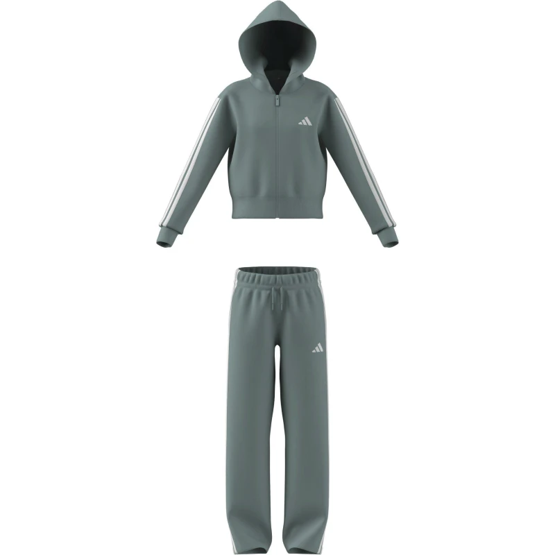 Image of adidas Essentials Tracksuit Set Juniors Wndr Sage/White female 9-10 Years