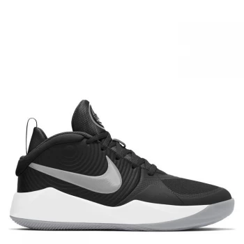 Image of Nike Team Hustle D 9 Big Kids Basketball Shoe - Black/Silver