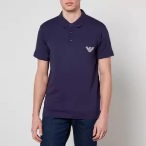 Image of Emporio Armani Essential Cotton-Blend Polo Shirt - L