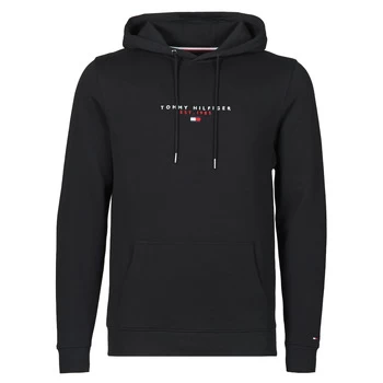 Image of Tommy Hilfiger ESSENTIAL TOMMY HOODY mens Sweatshirt in Black - Sizes XXL,M,XL,XS,UK S,UK M,UK L,UK XL
