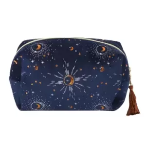 Image of Something Different Crescent Moon Tassel Toiletry Bag (One Size) (Navy)