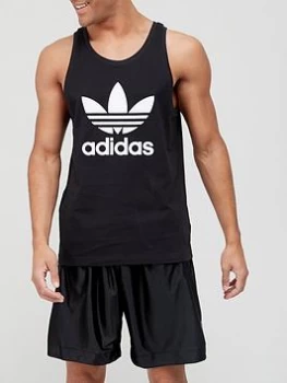 Image of adidas Originals Trefoil Tank Top - Black/White, Size XS, Men