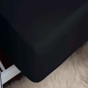 Image of Belledorm 200TC Egyptian Cotton Fitted Bed Sheet (Deep 12" Fit) (Superking) (Black)