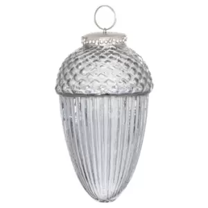 Image of The Noel Collection Smoked Midnight Large Acorn Bauble