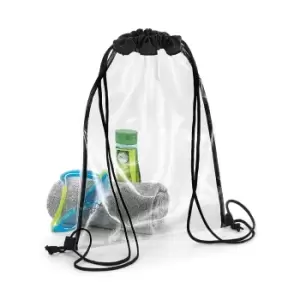 Image of BagBase Clear Gymsac (One Size) (Clear/Black)