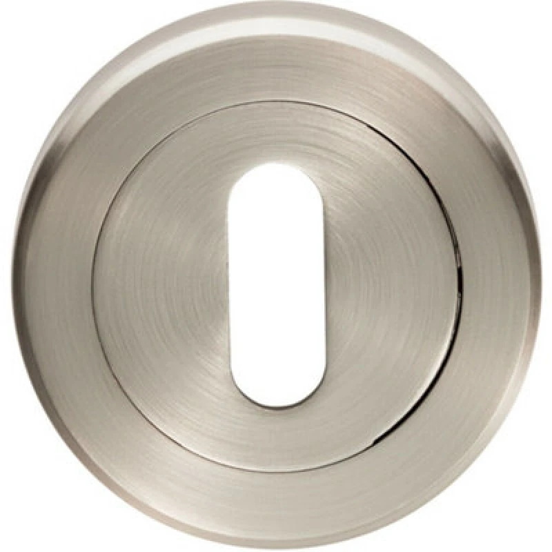 Image of Loops 51mm Lock Profile Escutcheon Chamfered Edge Concealed Fix Satin Nickel Metallics unisex