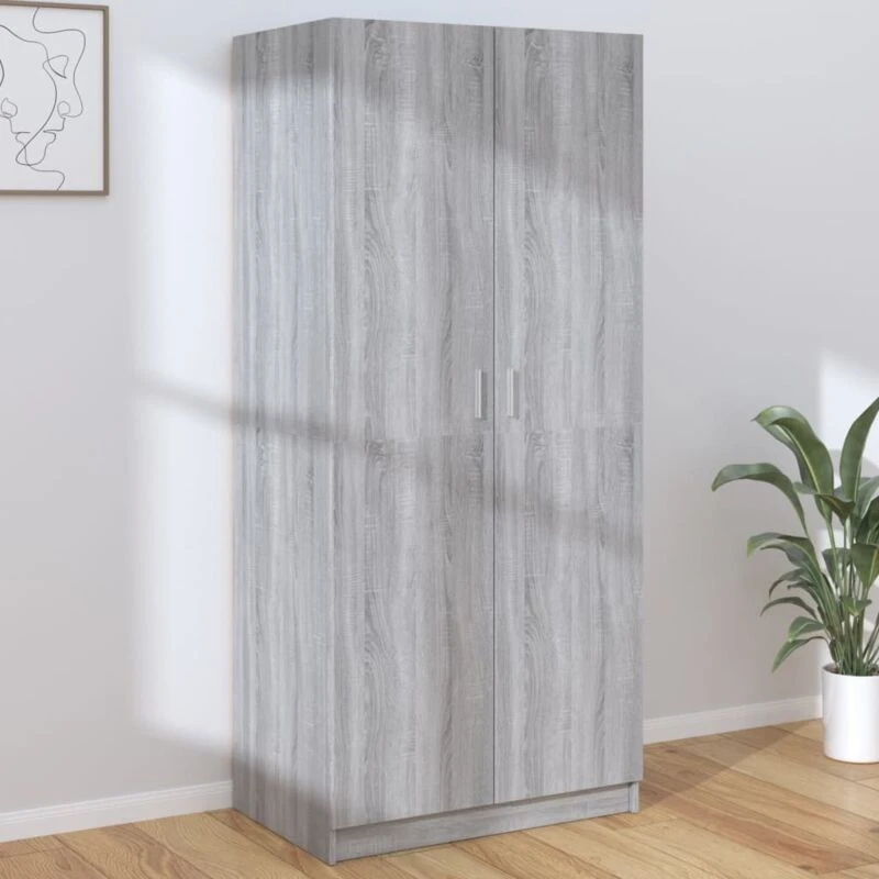 Image of VIDAXL Wardrobe Grey Sonoma 80x50x180cm Engineered Wood Vidaxl 8720286952689