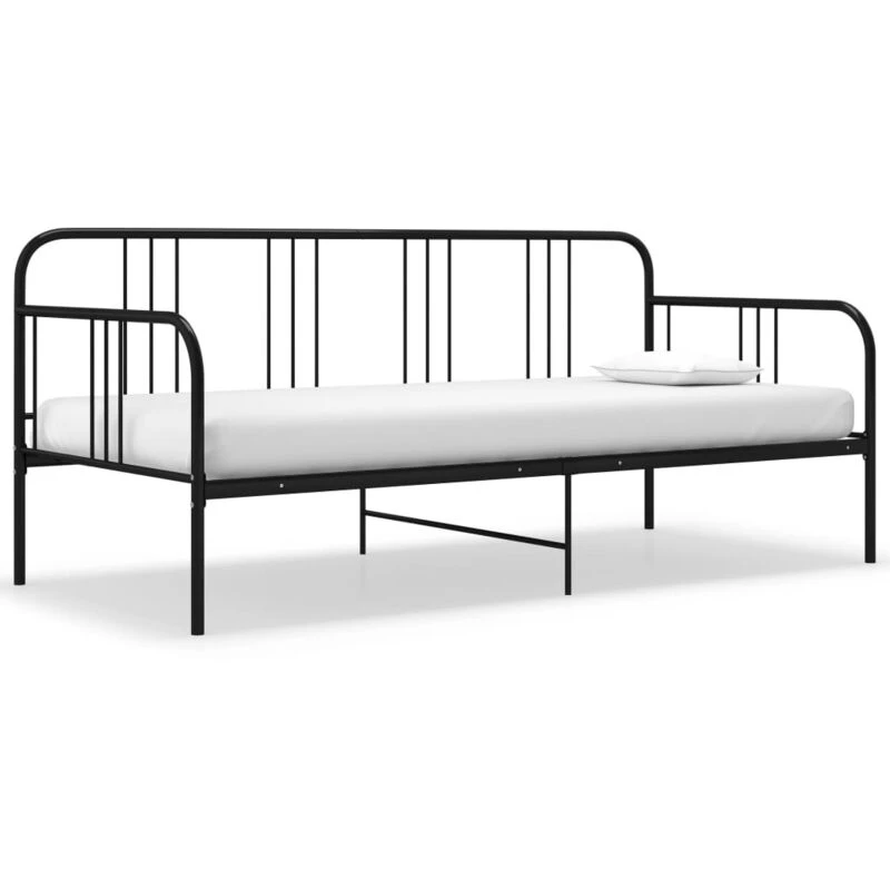Image of VIDAXL Sofa Bed Frame without Mattress Black Metal 90x200cm Vidaxl 8720286162484