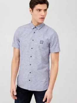 Image of Hugo Boss Magneton Short Sleeve Shirt Navy Size L Men