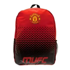 Image of Manchester United FC Fade Backpack (One Size) (Red/Black/Yellow)