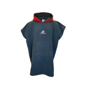 Image of SwimTech Microfiber Poncho Junior Grey/Red Junior