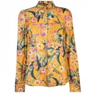 Image of SET Womens Flower Pocket Shirt - 0246 DARK YELL