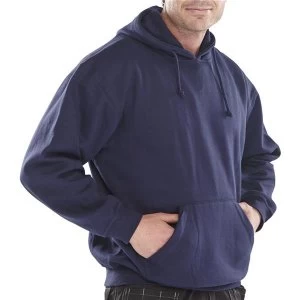Image of Click Workwear Sweatshirt Hooded Polycotton 300gsm M Navy Blue Ref