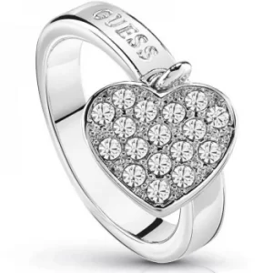 Image of Ladies Guess Hoops I Did It Again Silver Ring