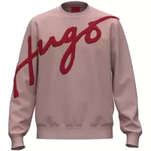 Image of Hugo Emblazoned HUGO Sweatshirt - Pink