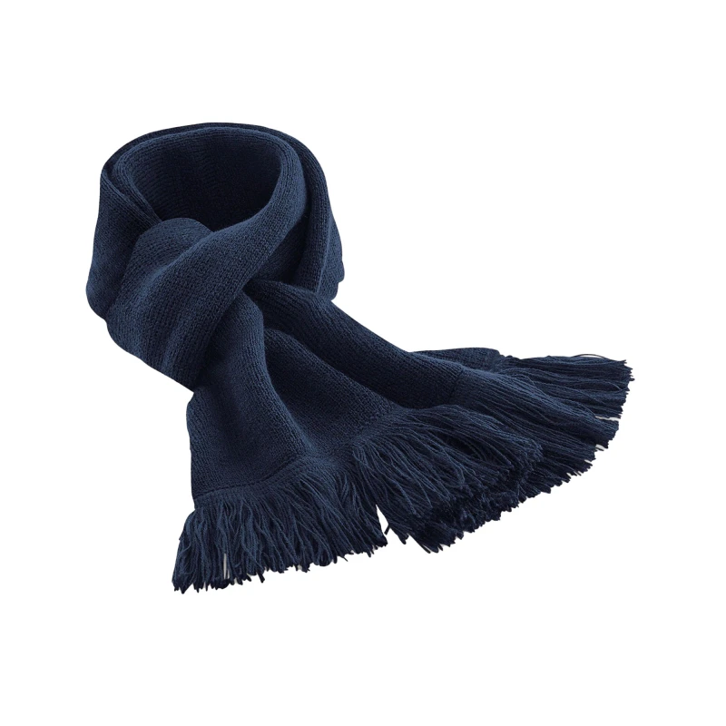 Image of Beechfield Beechfield Men Classic Knitted Winter Scarf in Navy Navy One Size Male 5063377394917