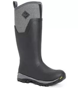 Image of Muck Boots Arctic Ice Tall Agat Wellington Boots - Black/Grey, Size 6, Women